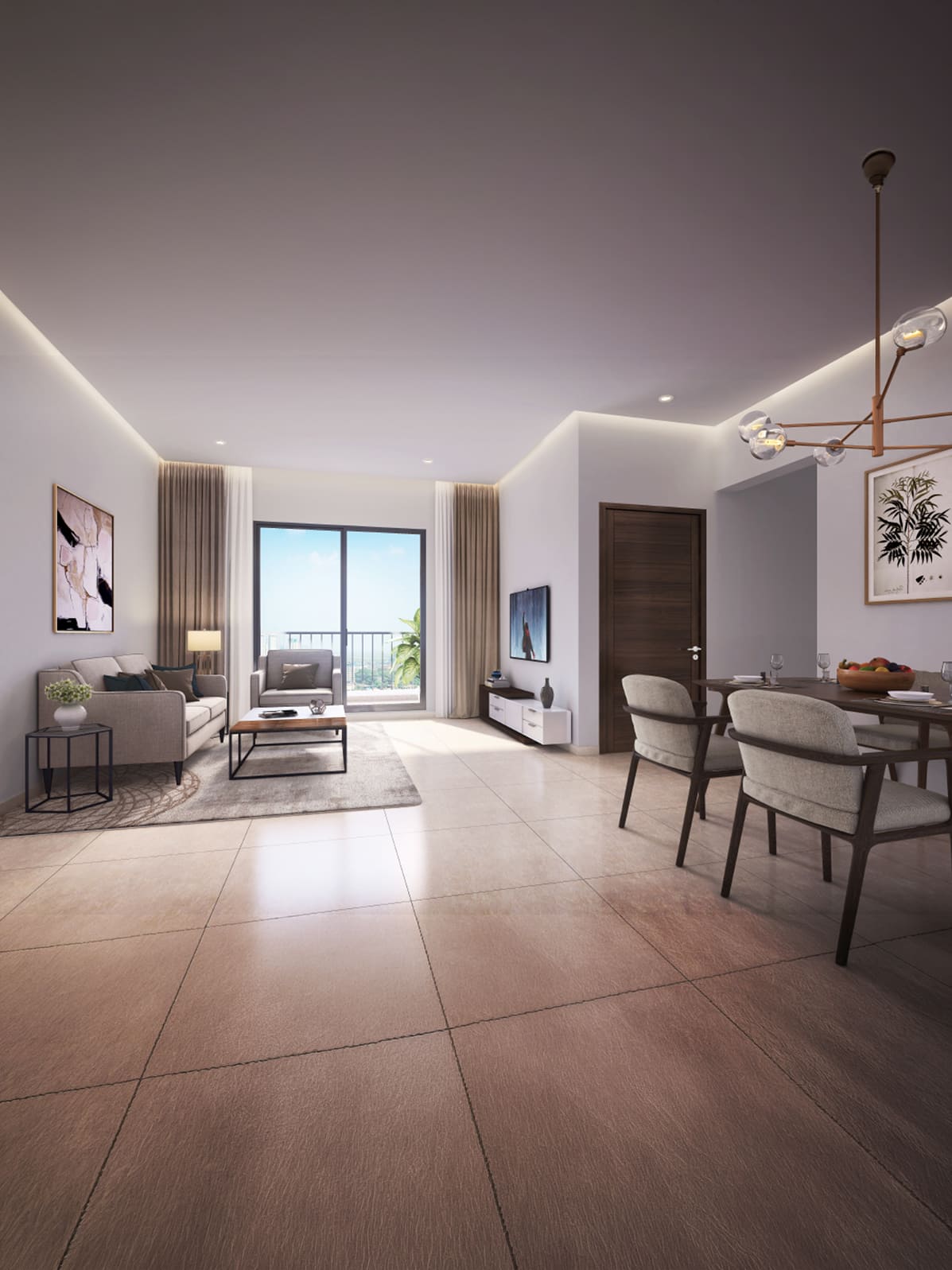 Luxury apartment interior at Prestige Golden Grove